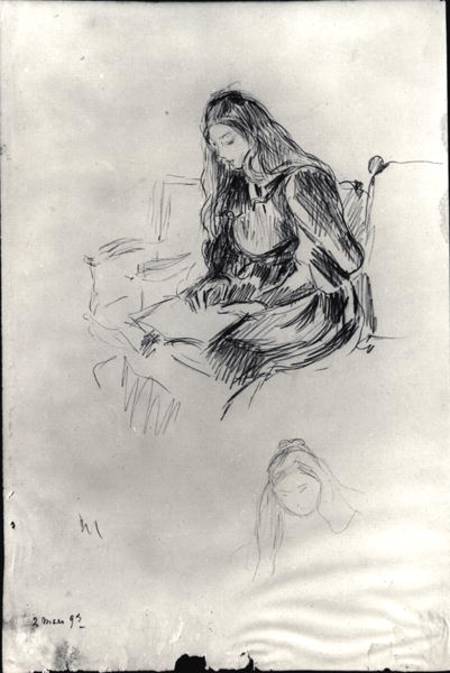 Julie Manet (1878-1966) reading from Berthe Morisot
