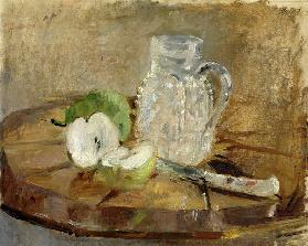 Still Life with a Cut Apple and a Pitcher