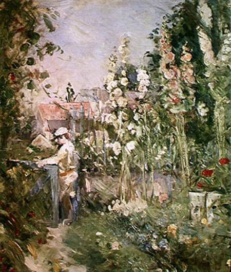 Young Boy in the Hollyhocks from Berthe Morisot