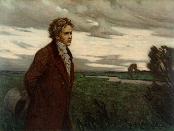 Beethoven on a Walk , Oil Print from Berthold Genzmer