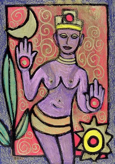 Goddess, 2002 (oil, pastel & Indian ink on paper)  from Bodel  Rikys