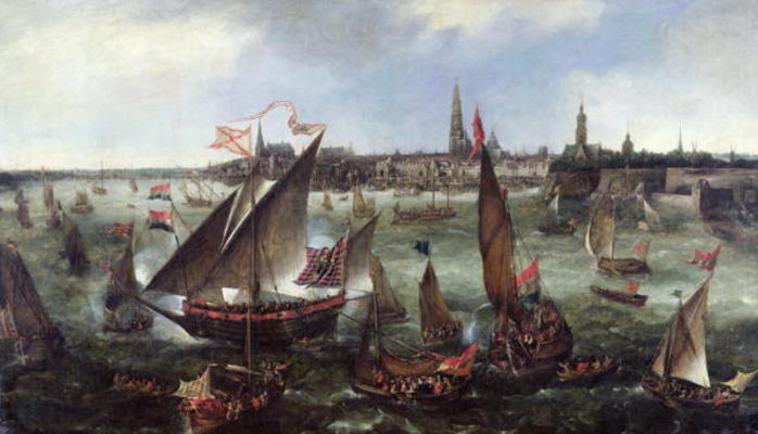 View of the Port of Antwerp during the Celebrations of the Taking of Breda, 1628 (oil on canvas) from Bonaventura Peeters