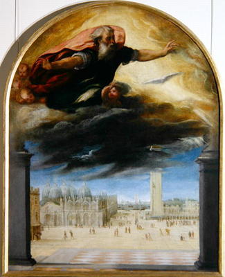 The Eternal Father and Saint Mark's Square, c.1543 (oil on canvas) from Bonifacio  Veronese