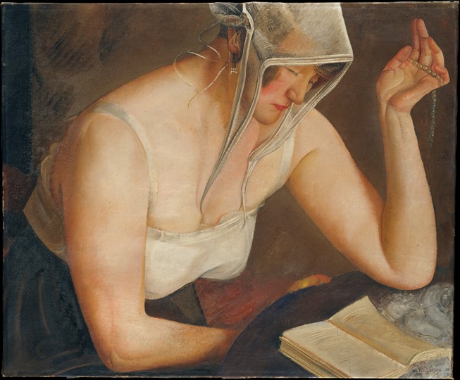 Woman Reading from Boris Dimitrijew. Grigorjew