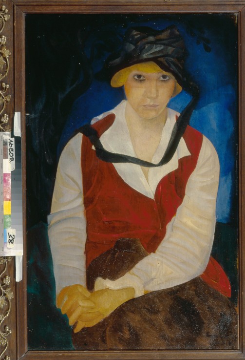 Portrait of the artist's wife from Boris Dimitrijew. Grigorjew