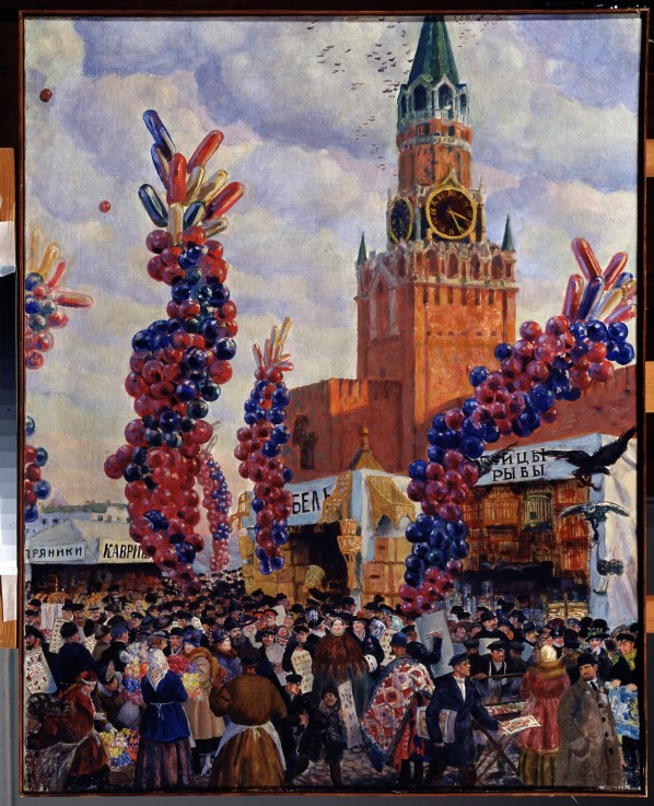Easter markt at the Moscow Kremlin from Boris Michailowitsch Kustodiew