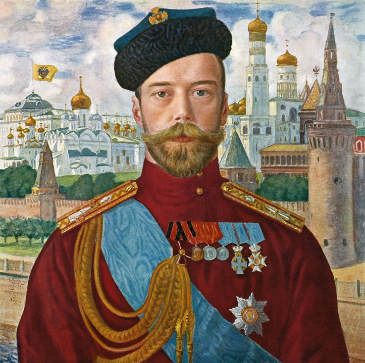 Portrait of Emperor Nicholas II (1868-1918) from Boris Michailowitsch Kustodiew