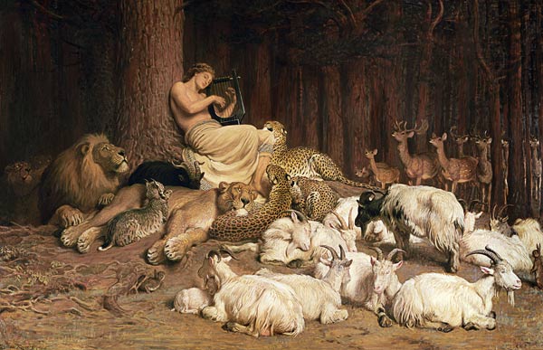 Apollo Playing the Lute from Briton Riviere