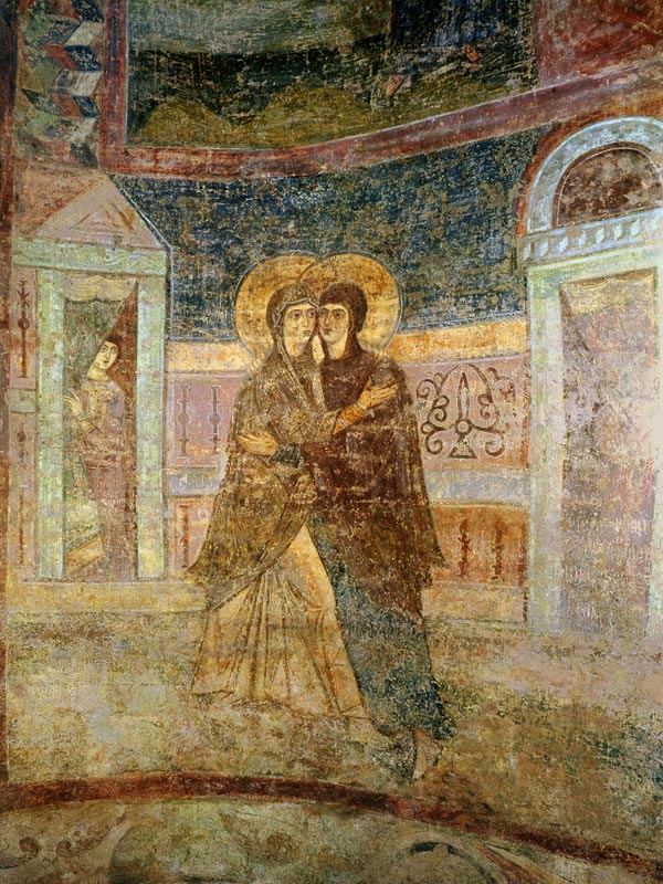 The Visitation, detail from the chapel interior from Byzantine