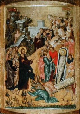 The Raising of Lazarus (tempera & gold leaf on panel)