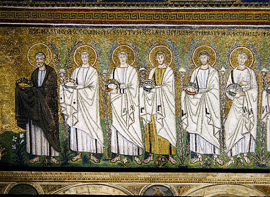 Group of saints and martyrs from Byzantine School