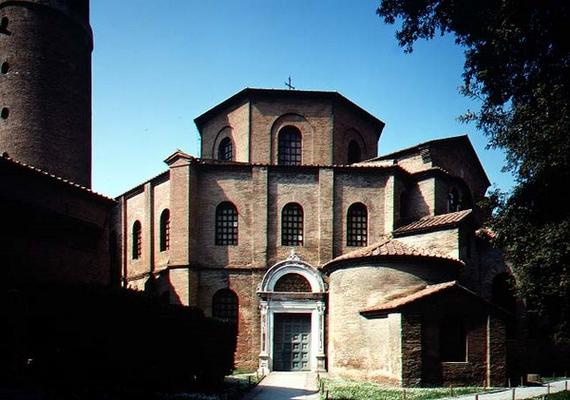 Facade of the church, c.547 AD (photo) from Byzantine School, (6th century)