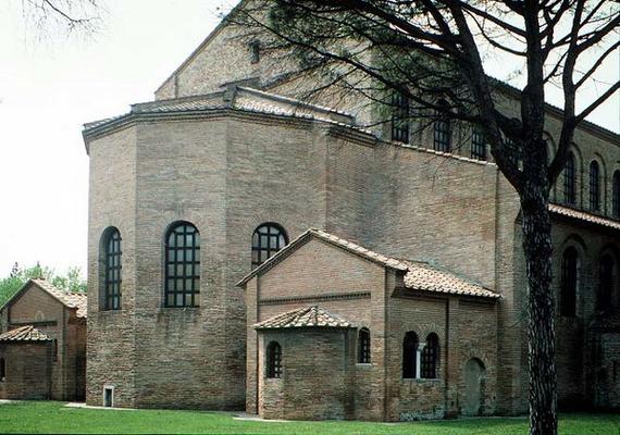 Rear facade of the basilica, 536 AD (photo) from Byzantine School, (6th century)