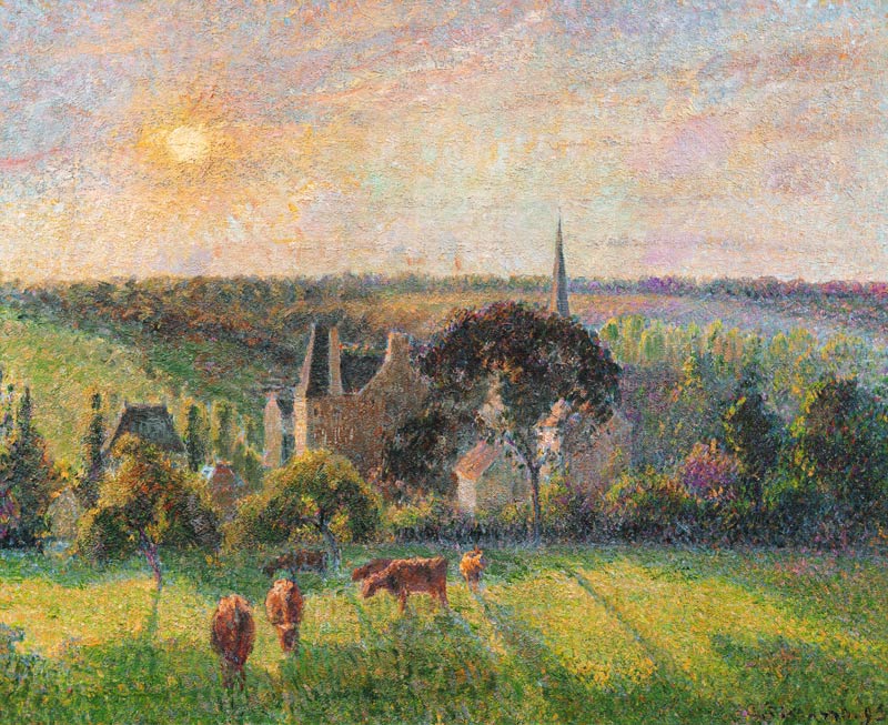 The Church and Farm of Eragny from Camille Pissarro
