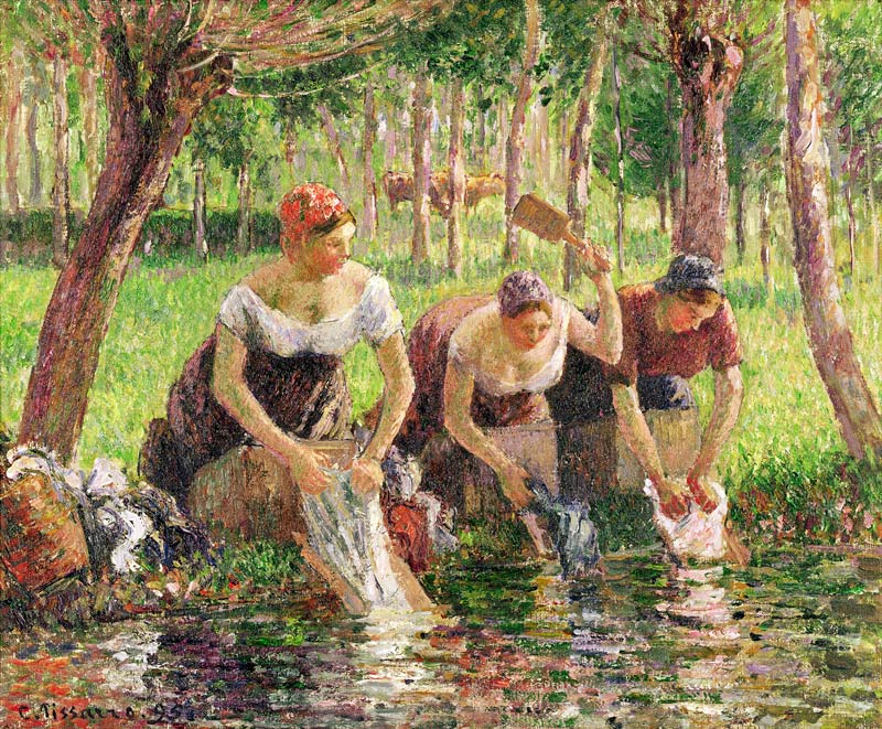 The Washerwomen, Eragny from Camille Pissarro