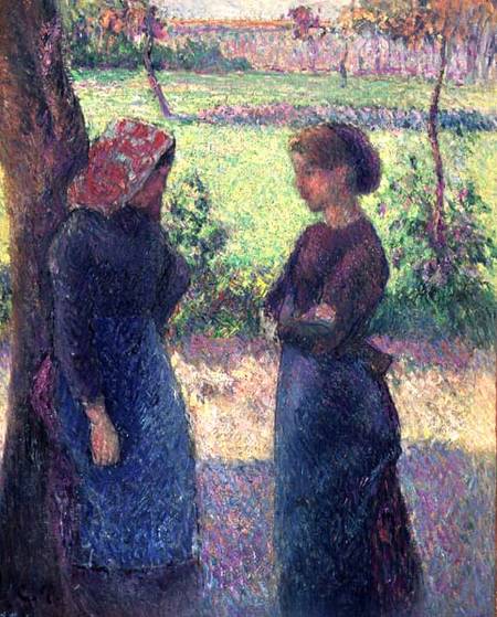 The Chat from Camille Pissarro