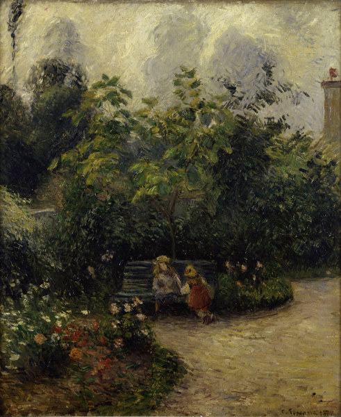 C.Pissarro / Garden in L Hermitage from Camille Pissarro
