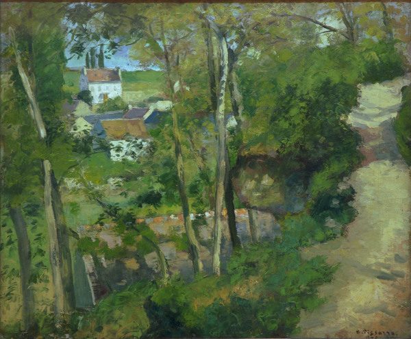 C.Pissarro, Der Bergweg, L Hermitage from Camille Pissarro