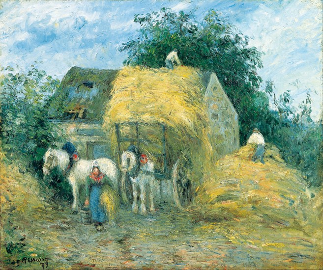The Hay Cart, Montfoucault from Camille Pissarro