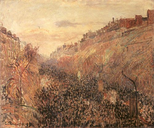 Shrovetide Tuesday, sunset, boulevard Montmartre from Camille Pissarro