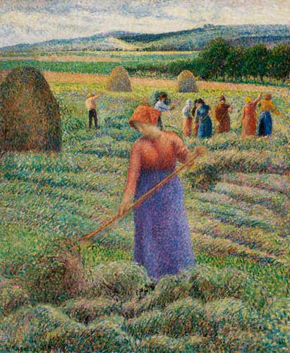 Hay harvest at Eragny from Camille Pissarro