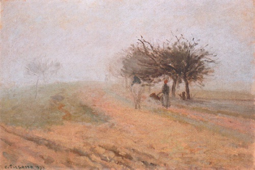 Misty morning in Creil from Camille Pissarro