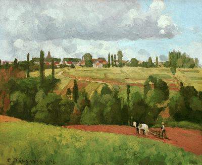 C.Pissarro /Landsape w.Peasant Ploughing