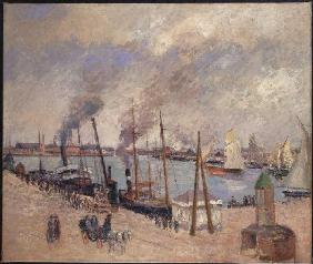 Scene in the port of Le Havre