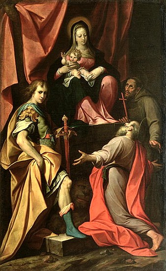 Madonna and Child with St. Vitalis, St. Jerome and St. Francis from Camillo Procaccini
