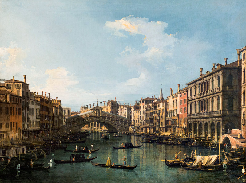 The Rialtobrücke of the south from Giovanni Antonio Canal (Canaletto)