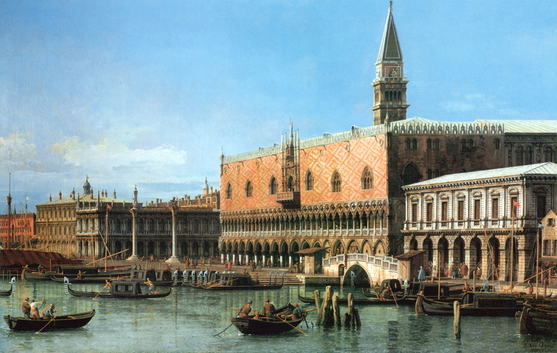 The The Molo looking west from Giovanni Antonio Canal (Canaletto)
