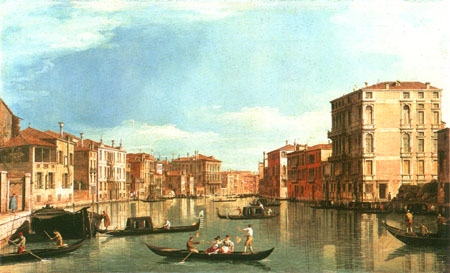 The Canal grandee between Palazzo Bembo and Palazzo Vendramin from Giovanni Antonio Canal (Canaletto)