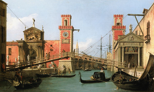 The arsenal entrance from Giovanni Antonio Canal (Canaletto)