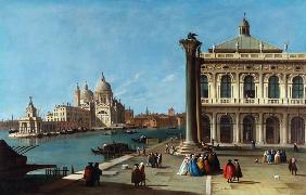 Entrance To Grand Canal, Venice, With Piazzetta And The Church Of Santa Maria Della Salute