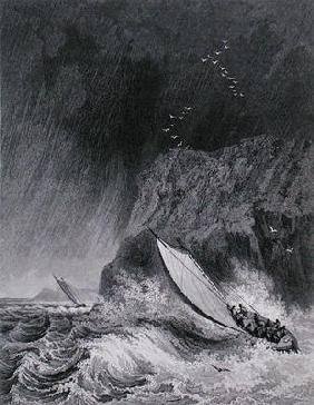 The boats off Walden Island in a snow storm, August 12th 1827, from 'Journal of a Third Voyage for t