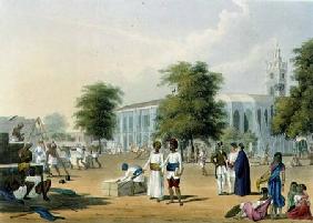 Scene in Bombay, from Volume I of 'Scenery, Costumes and Architecture of India', engraved by R.G. Re