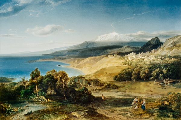 Taormina with the Aetna from Carl Anton Joseph Rottmann