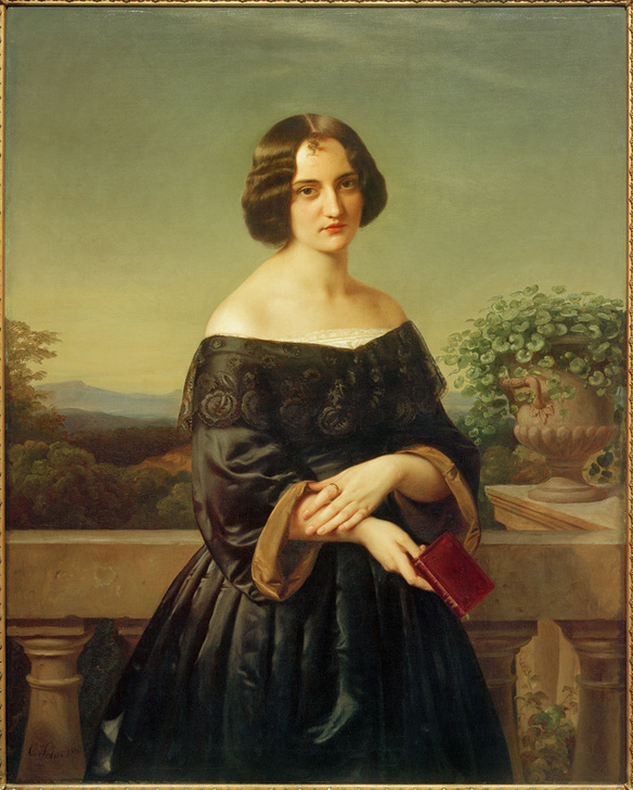 Bildnis der Malerin Marie Wiegmann. from Carl Ferdinand Sohn