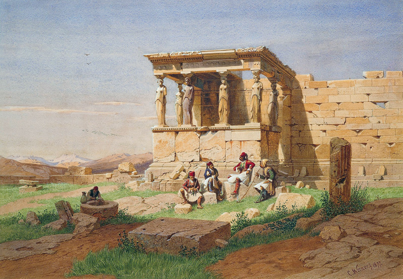 The Erechtheion. The Porch of the Caryatids from Carl Friedr.Heinrich Werner