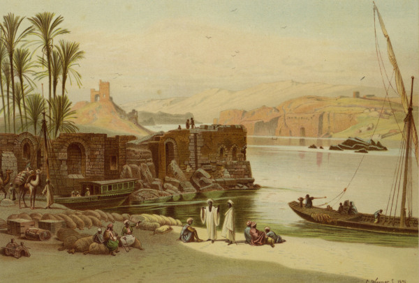 Nile near Aswan from Carl Friedr.Heinrich Werner