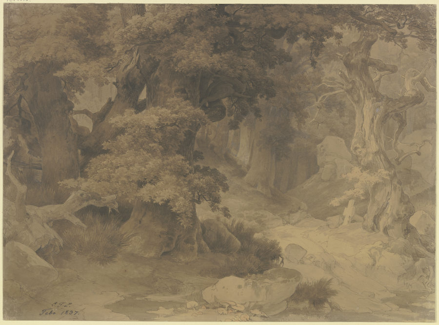 Oak forest from Carl Friedrich Lessing