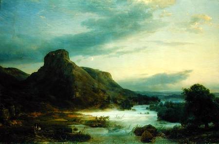 Mountains in an Evening Mist from Carl Friedrich Lessing