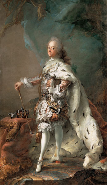 Portrait of Frederik V (1723-1766) in Anointment Robe from Carl Gustaf Pilo