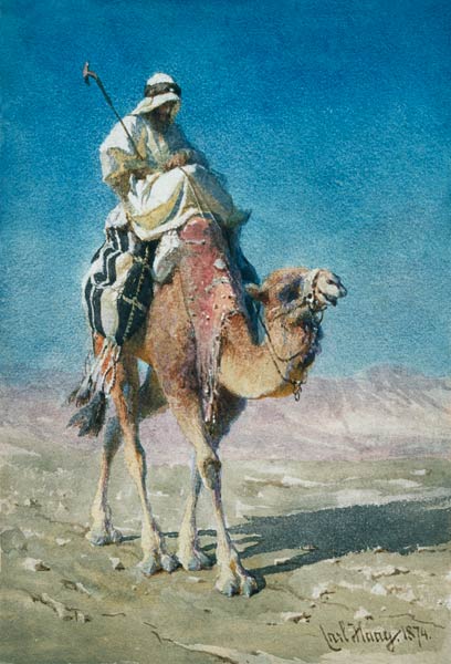 A Bedaween on a Camel's Back from Carl Haag