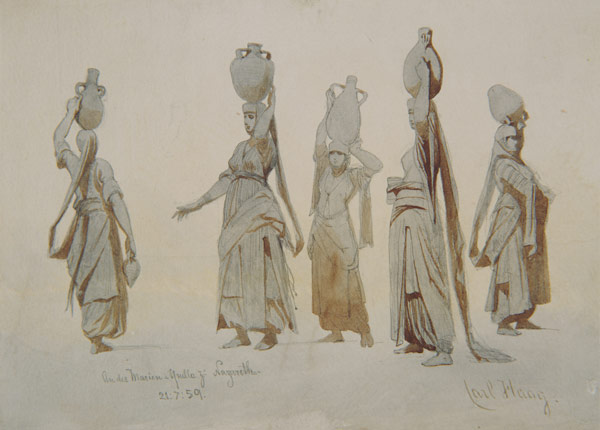 Female water carriers, Nazareth from Carl Haag