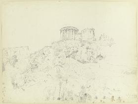 Der Tempel der Vesta und S. Giorgio in Tivoli