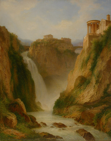 The Waterfalls at Tivoli with the Temple of Vesta from Carl Morgenstern