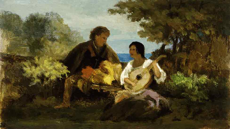 The mandolin song. from Carl Spitzweg