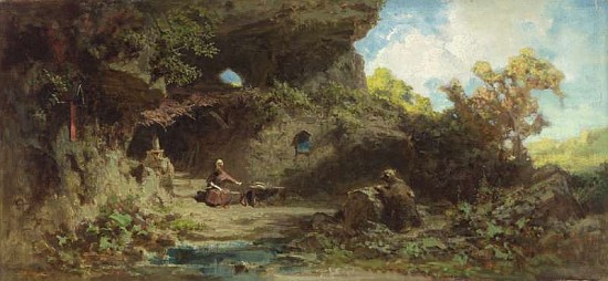A Hermit in the Mountains from Carl Spitzweg