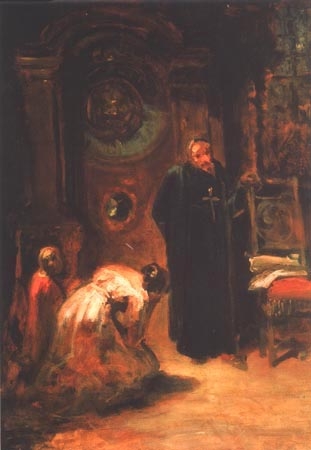 The confession from Carl Spitzweg